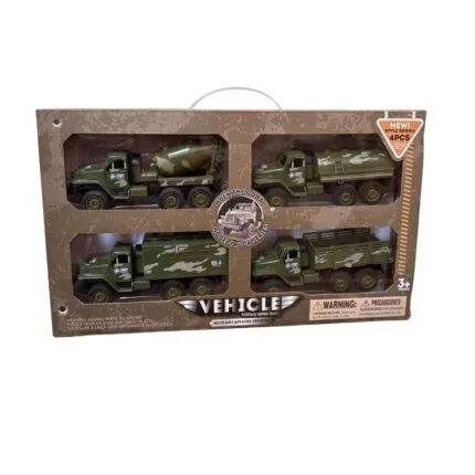 Military Toy Vehicle Set with Open Doors for Kids