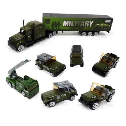 Shopbefikar 7-in-1 Die-Cast Military Vehicles Playset | Ages 3+