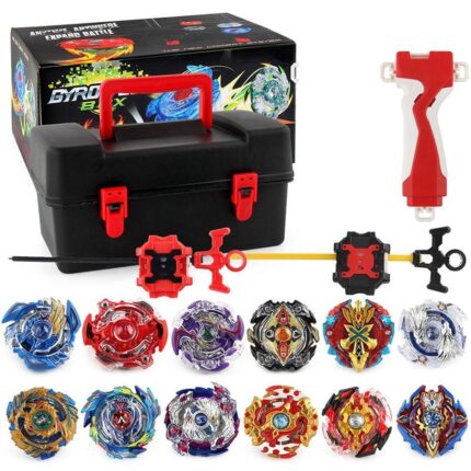 Bey Battling Top Burst Launcher Set - 12 Tops, 3 Launchers & Storage Box!