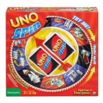 UNO Spin Card Game: Classic Fun with a Twist! Ages 7+, 2-10 Players