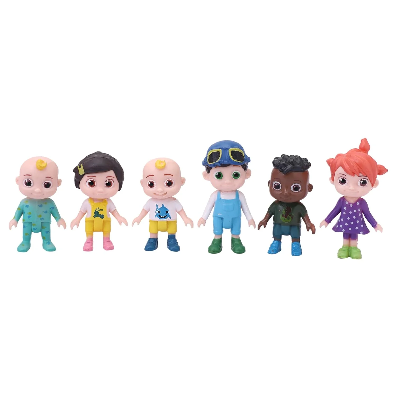 cocomelon family character pack of 61 CoComelon Family & Friends Figures 6 pc Set (3 Inch) - Image 2