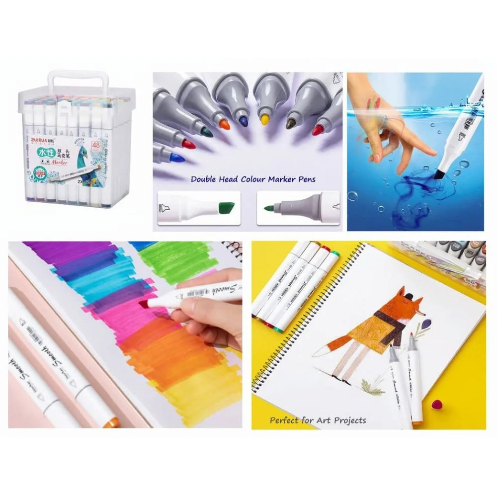 Alcohol Markers | Dual-Tip | Fast-Drying | Art Supplies - Image 3