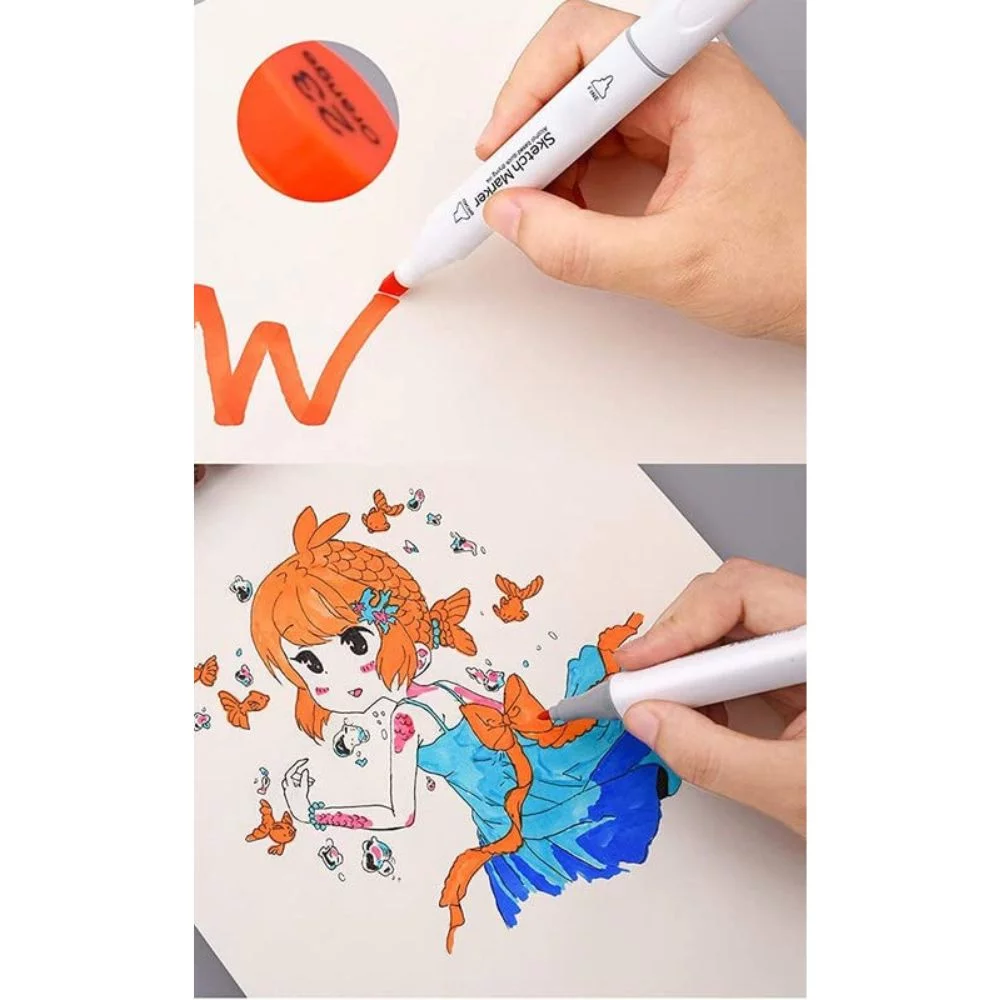 Alcohol Markers | Dual-Tip | Fast-Drying | Art Supplies - Image 4