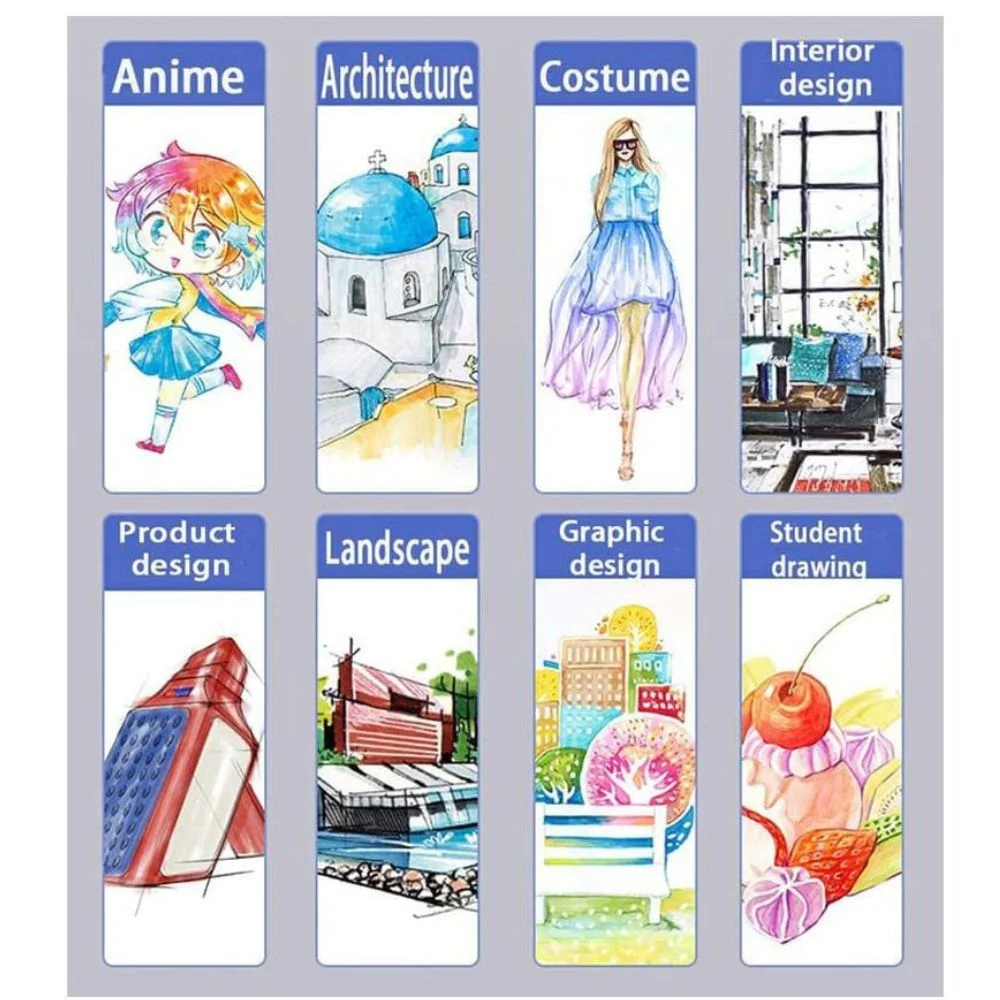 Alcohol Markers | Dual-Tip | Fast-Drying | Art Supplies - Image 7