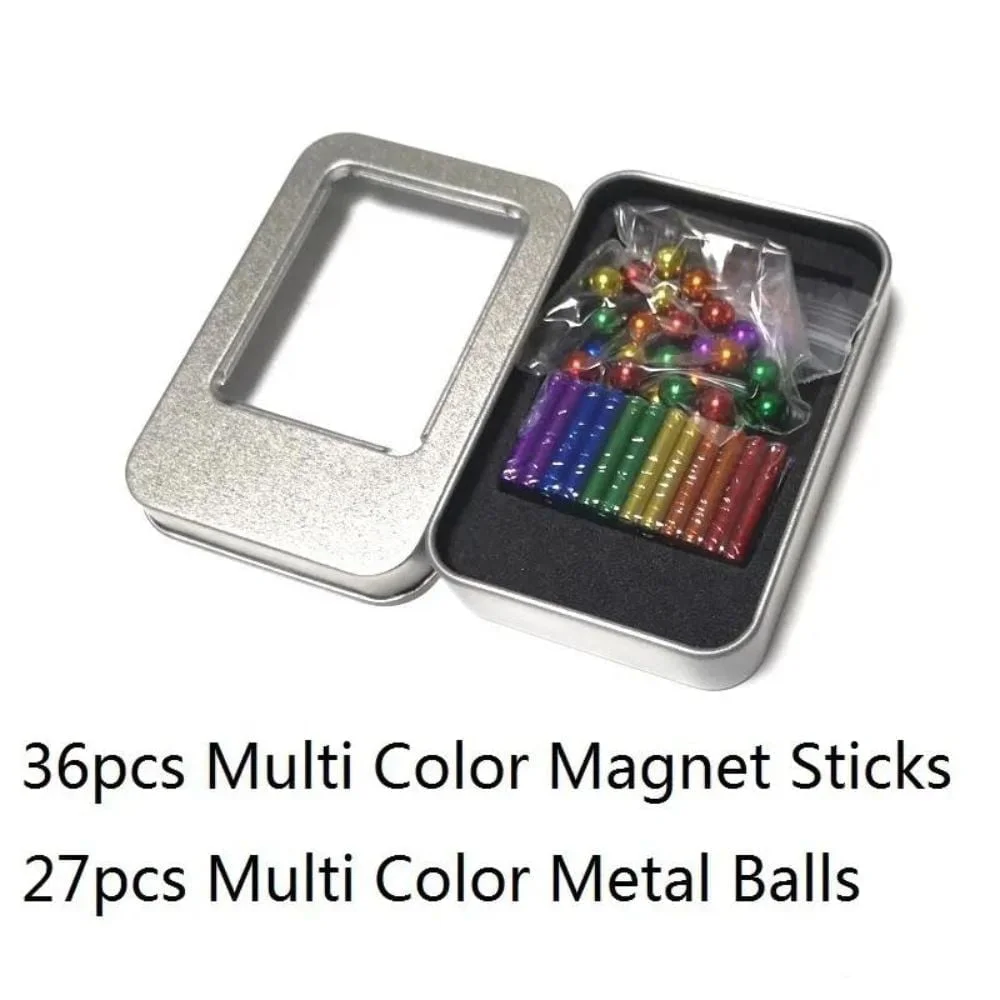 Magnetic Sticks And Balls Building Set | 36 Sticks(27mm) And 27 balls(8mm) - Image 2