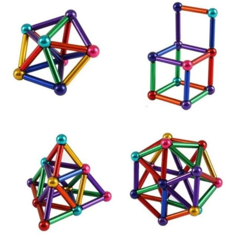 Magnetic Sticks And Balls Building Set | 36 Sticks(27mm) And 27 balls(8mm) - Image 4