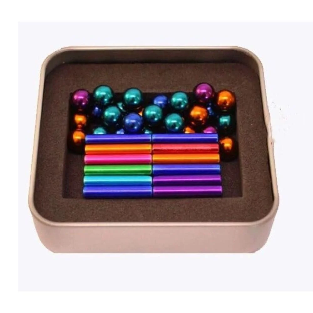 Magnetic Sticks And Balls Building Set | 36 Sticks(27mm) And 27 balls(8mm) - Image 5