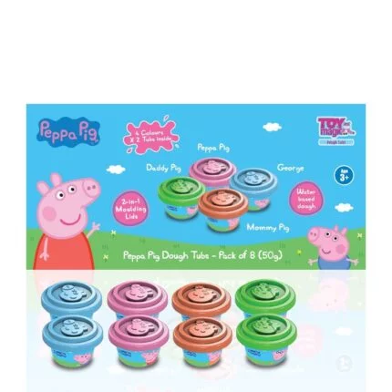 Shopbefikar - Peppa Pig Dough (8 Tubs) | Surprise Moulds, Soft Dough, Safe & Fun