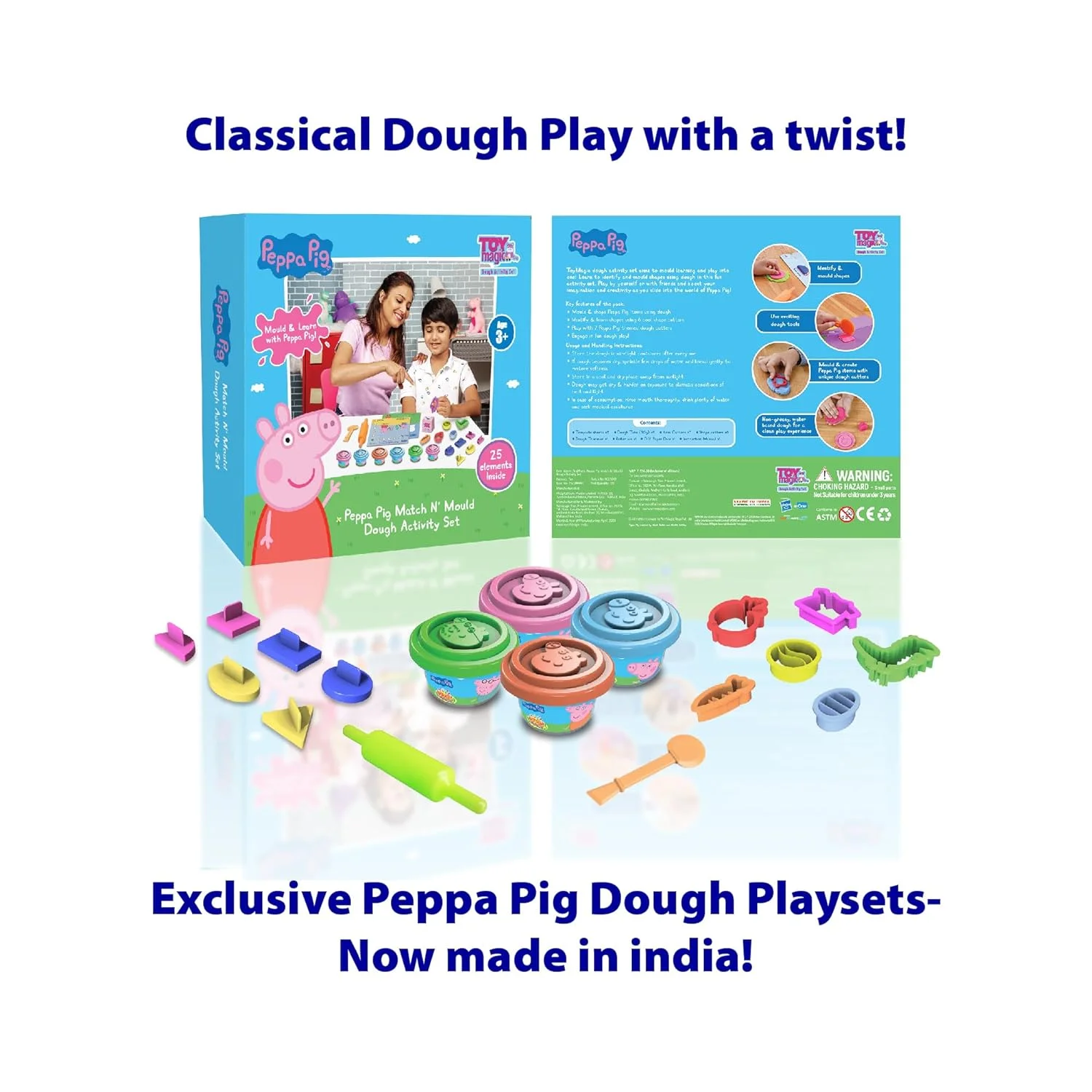 peppa pig clay big size1 Match & Mould Fun! Peppa Pig Dough Set (6 Tubs) - Image 8