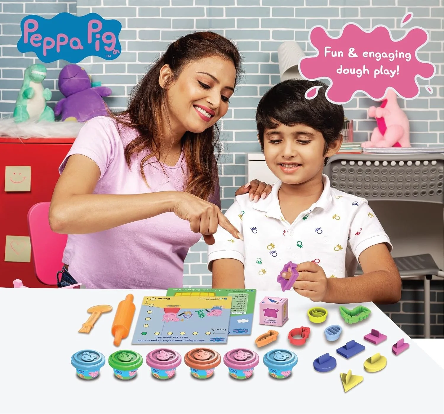 peppa pig clay big size7 Match & Mould Fun! Peppa Pig Dough Set (6 Tubs) - Image 2