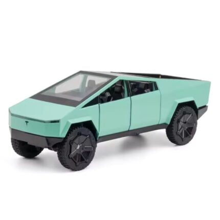 tesla cyber truck green diecast