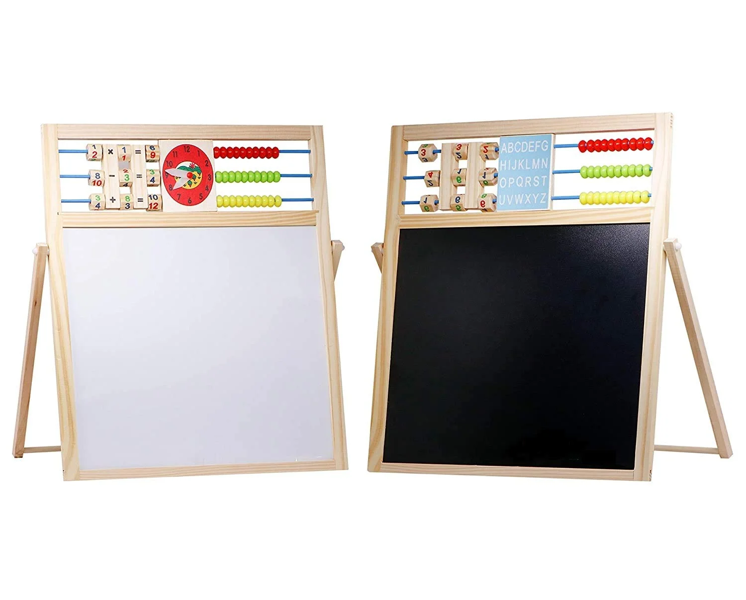 Double-Sided Magnetic Learning Board (Clock, Abacus, Chalkboard) - Image 6