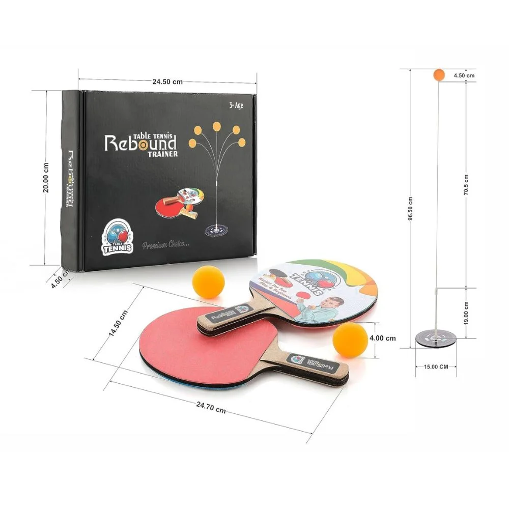 Indoor Table Tennis Trainer for Kids - Wooden Rackets - Image 7