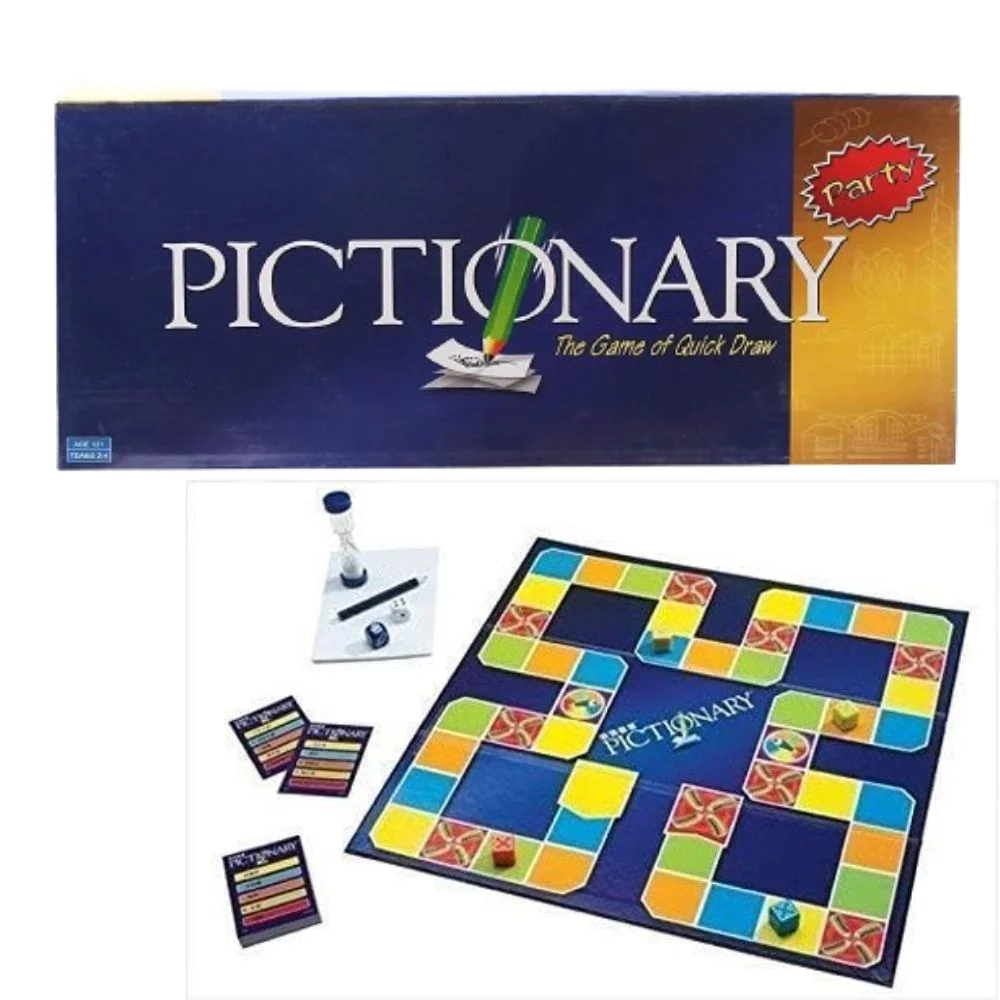 pictionary party game Shopbefikar Pictionary Board Game – Regular & Junior Editions | Drawing & Guessing Fun for Family & Kids