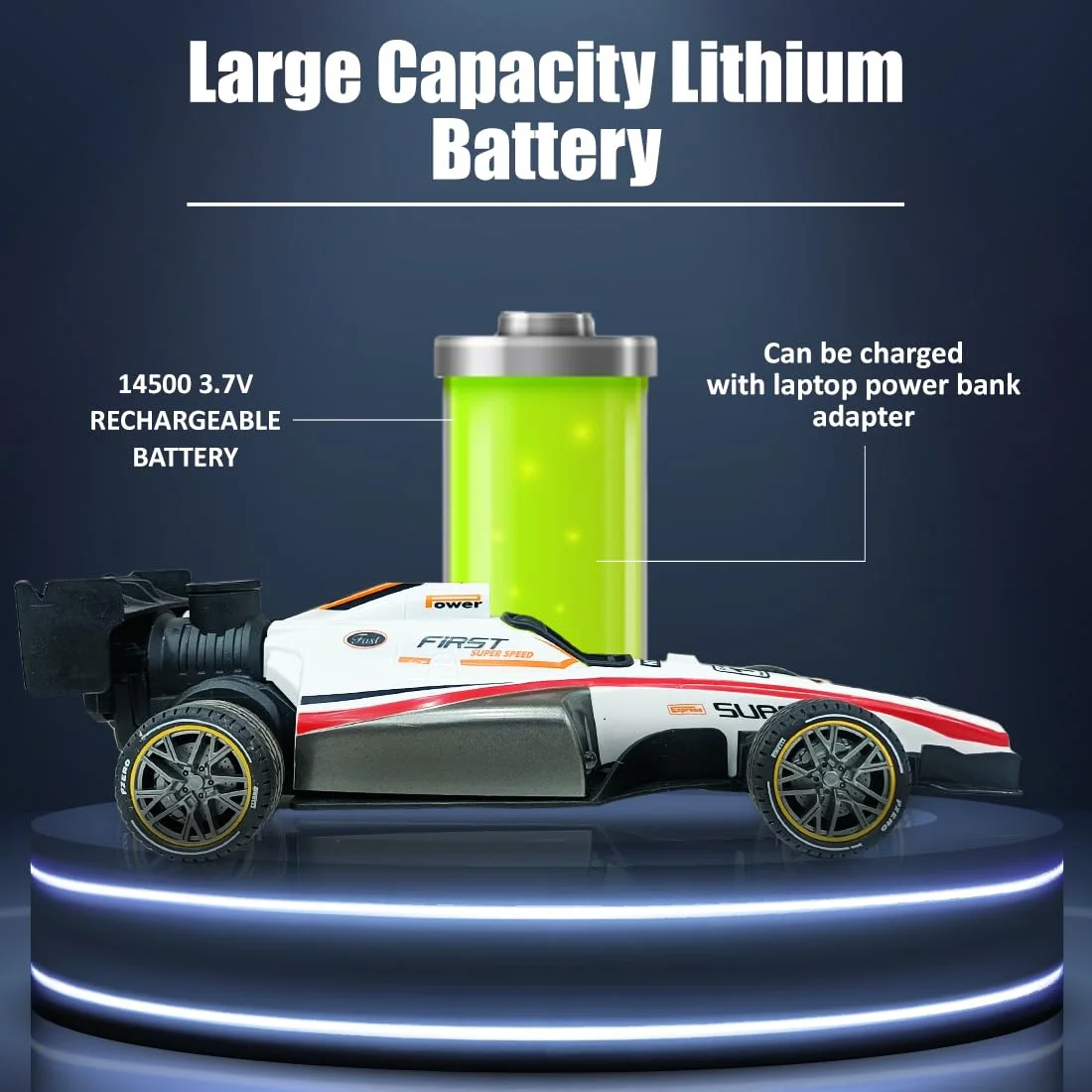 High-Speed F1 RC Car for Kids 5+ | Smoke & Lights! - Image 3