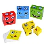 Shopbefikar's Wooden Face Cube: Learning & Fun Through Play (Ages 3+)