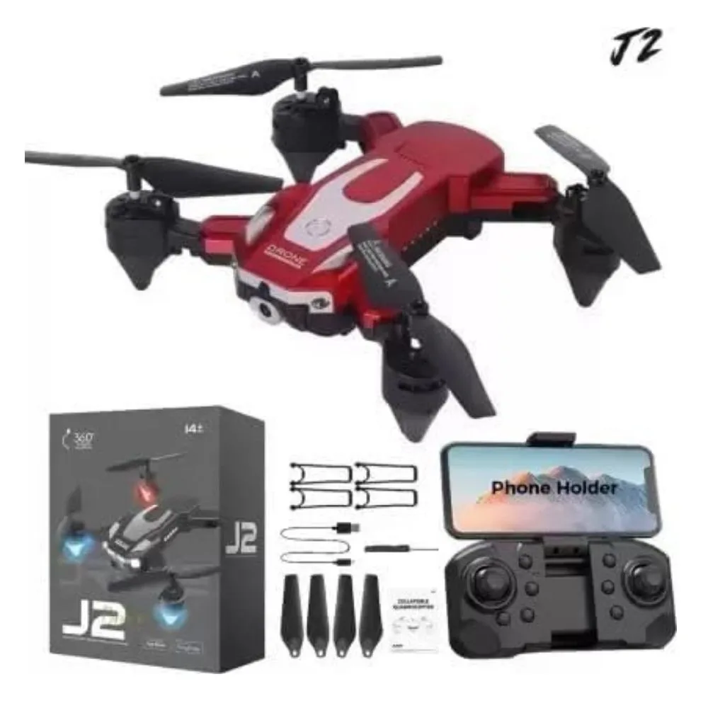 J2 Drone with HD Dual Camera | Foldable Quadcopter with Altitude Hold | One-Key Takeoff & Landing - Image 2