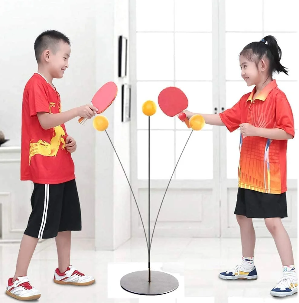 Indoor Table Tennis Trainer for Kids - Wooden Rackets - Image 3
