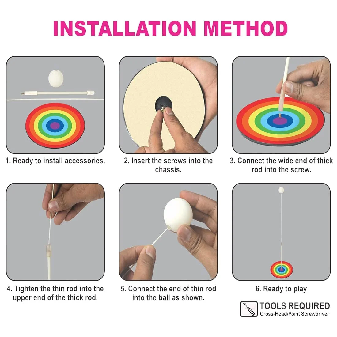 Indoor Table Tennis Trainer for Kids - Wooden Rackets - Image 4