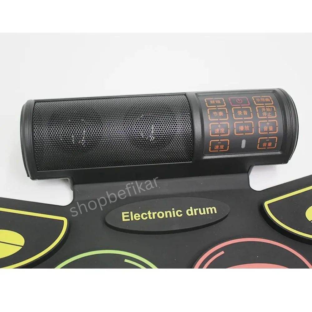 11-Piece Silicone Electronic Drum Pad | Bluetooth Drum Kit with Speakers | 1 Player | Age 6+ | Music Play - Image 9