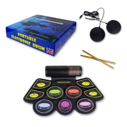 11-Piece Electronic Drum Set: Portable and Versatile for Beginners