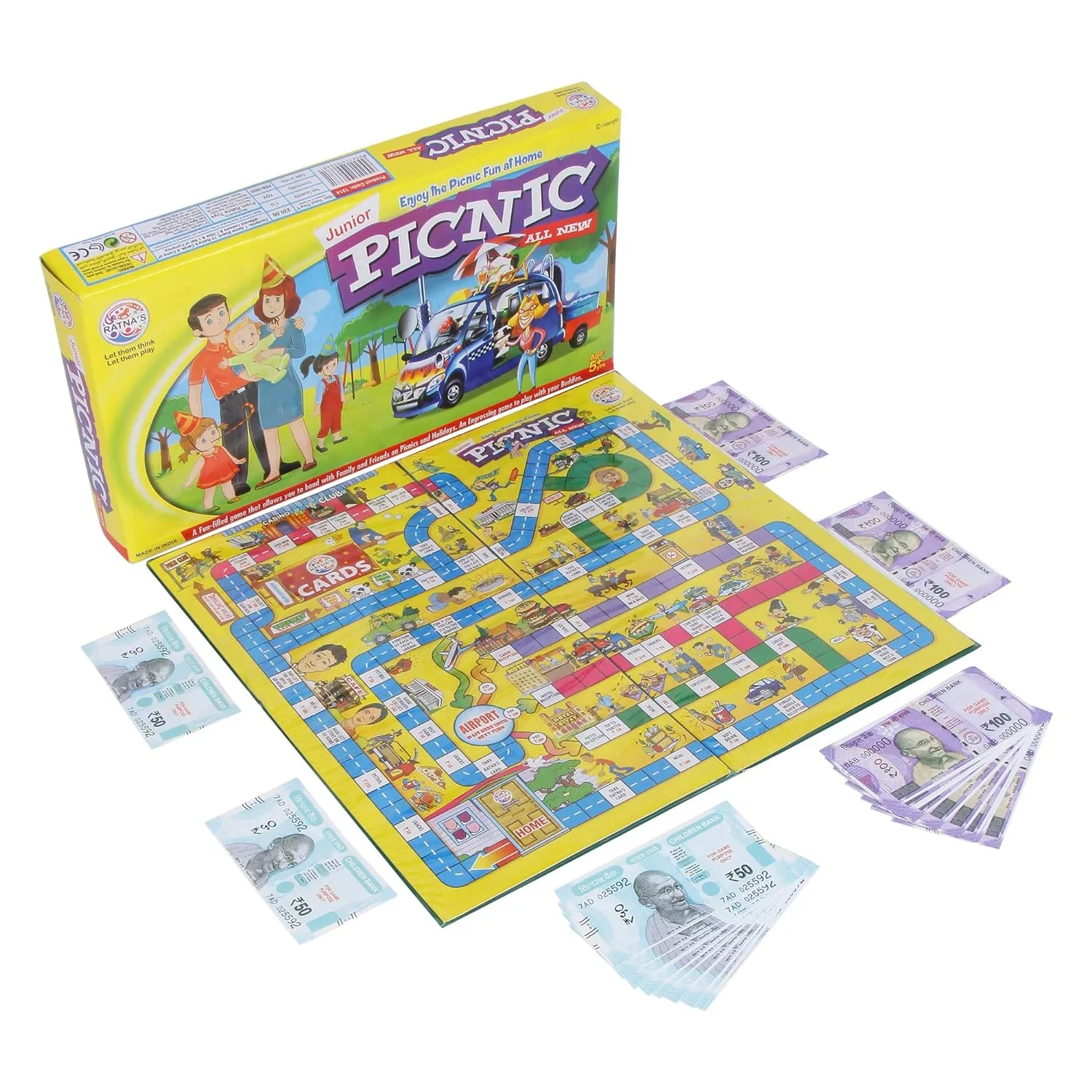 RATNA'S Picnic Board Game Junior: Fun & Learning for Ages 5+ - Image 4
