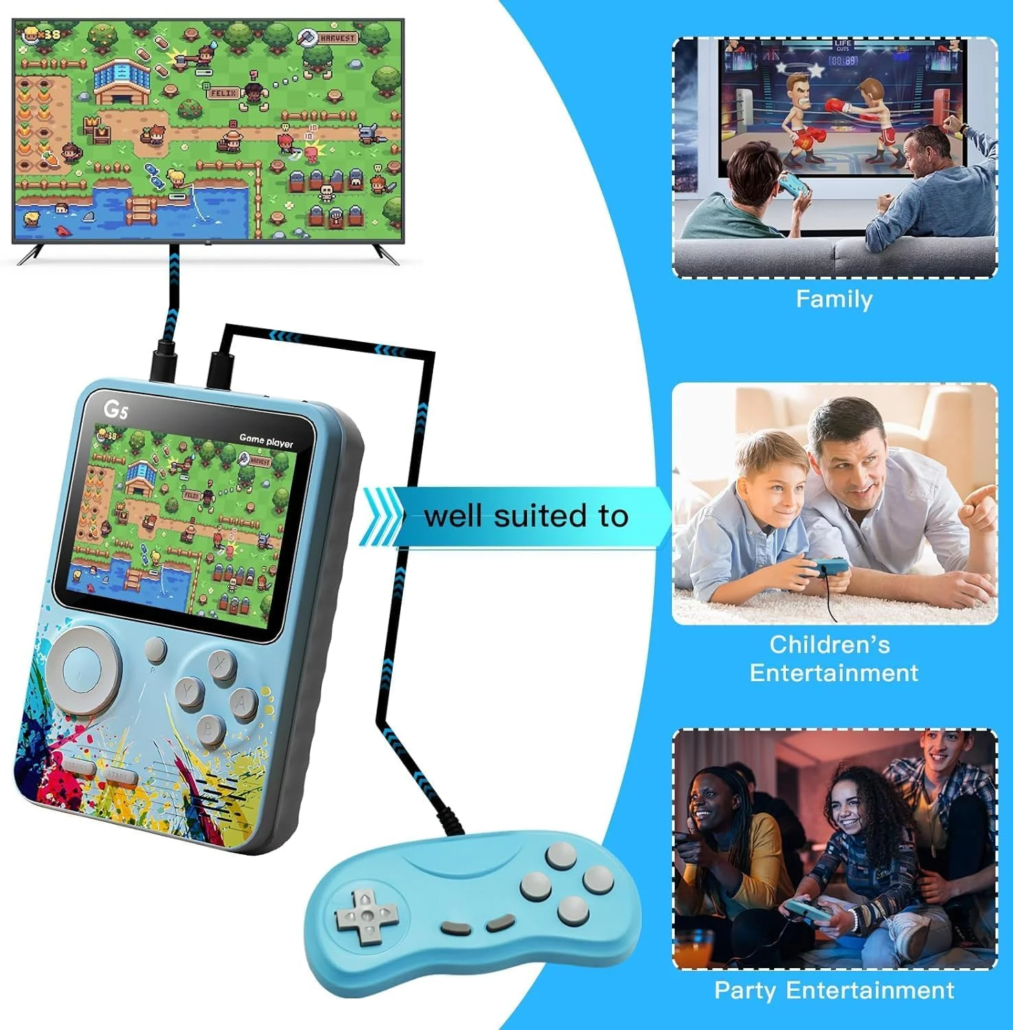 G5: 500+ Retro Games for Kids! 2 Player Fun, TV Play - Image 4