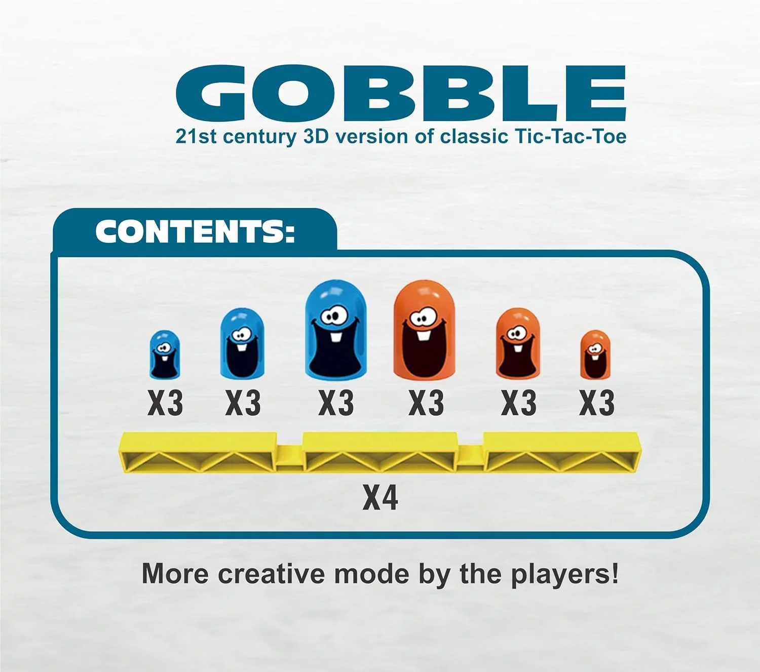 Gobble Tic Tac Stack: Stack & Win! Classic Tic Tac Toe with a Twist (Ages 6+) - Image 5