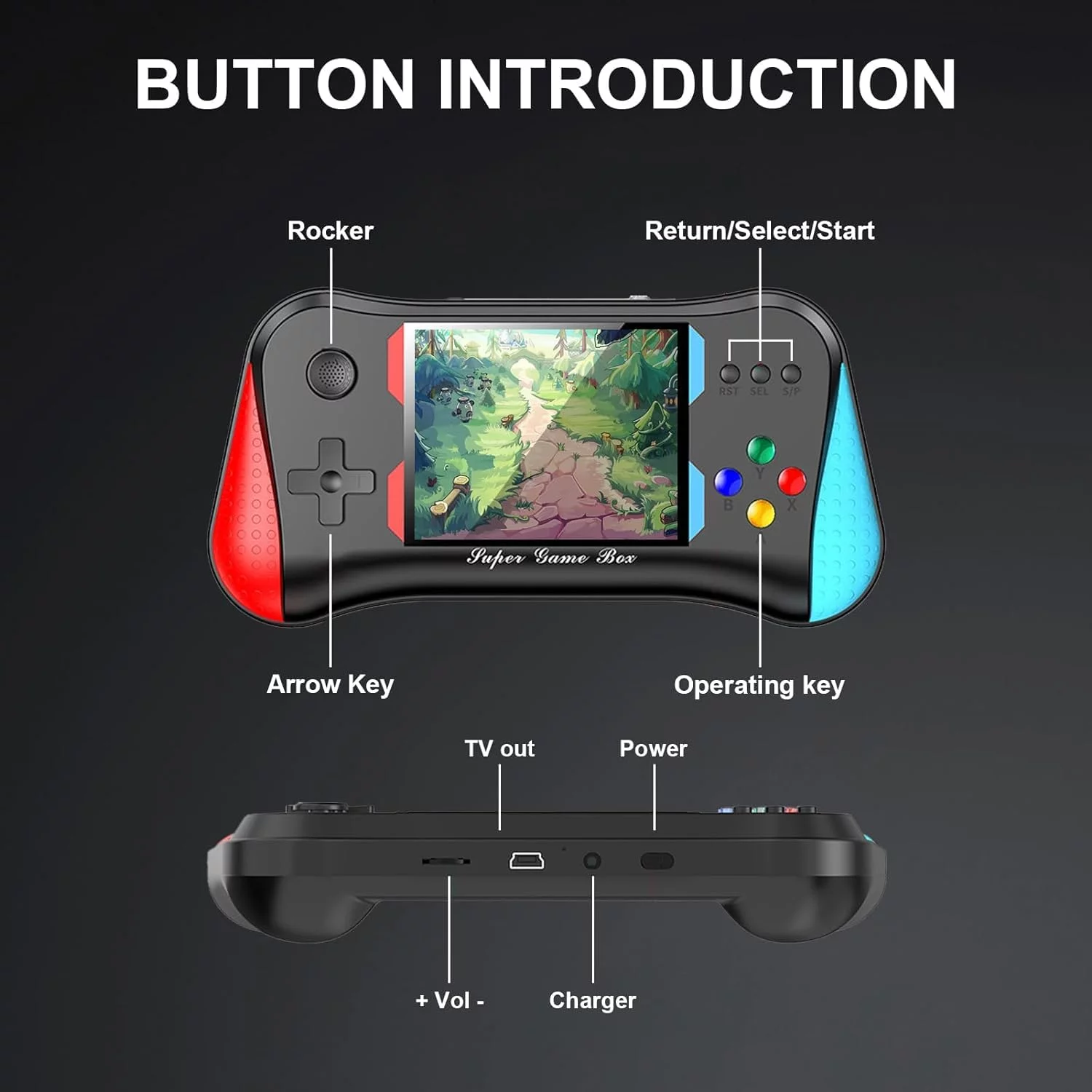 Retro Gaming Console X7M - 3.5" Display, 2-Player Fun - Image 4