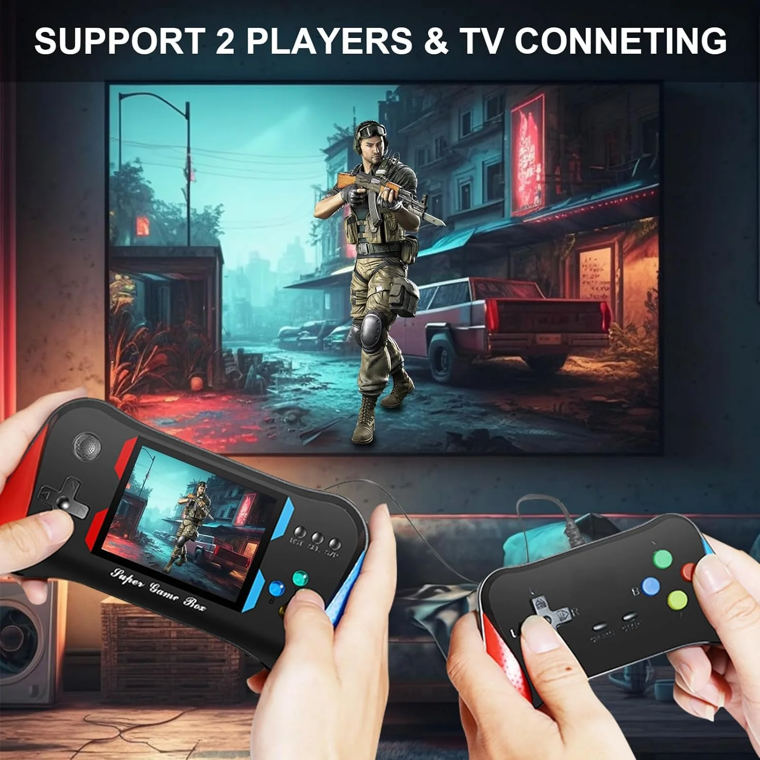 Retro Gaming Console X7M - 3.5" Display, 2-Player Fun - Image 3