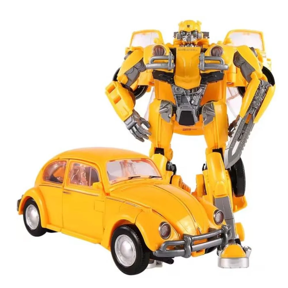 Deformation Bug Action Figure, Deformed Robot into car 22 Cm,(Yellow) Premium Bumblebee Figure: Alloy Construction