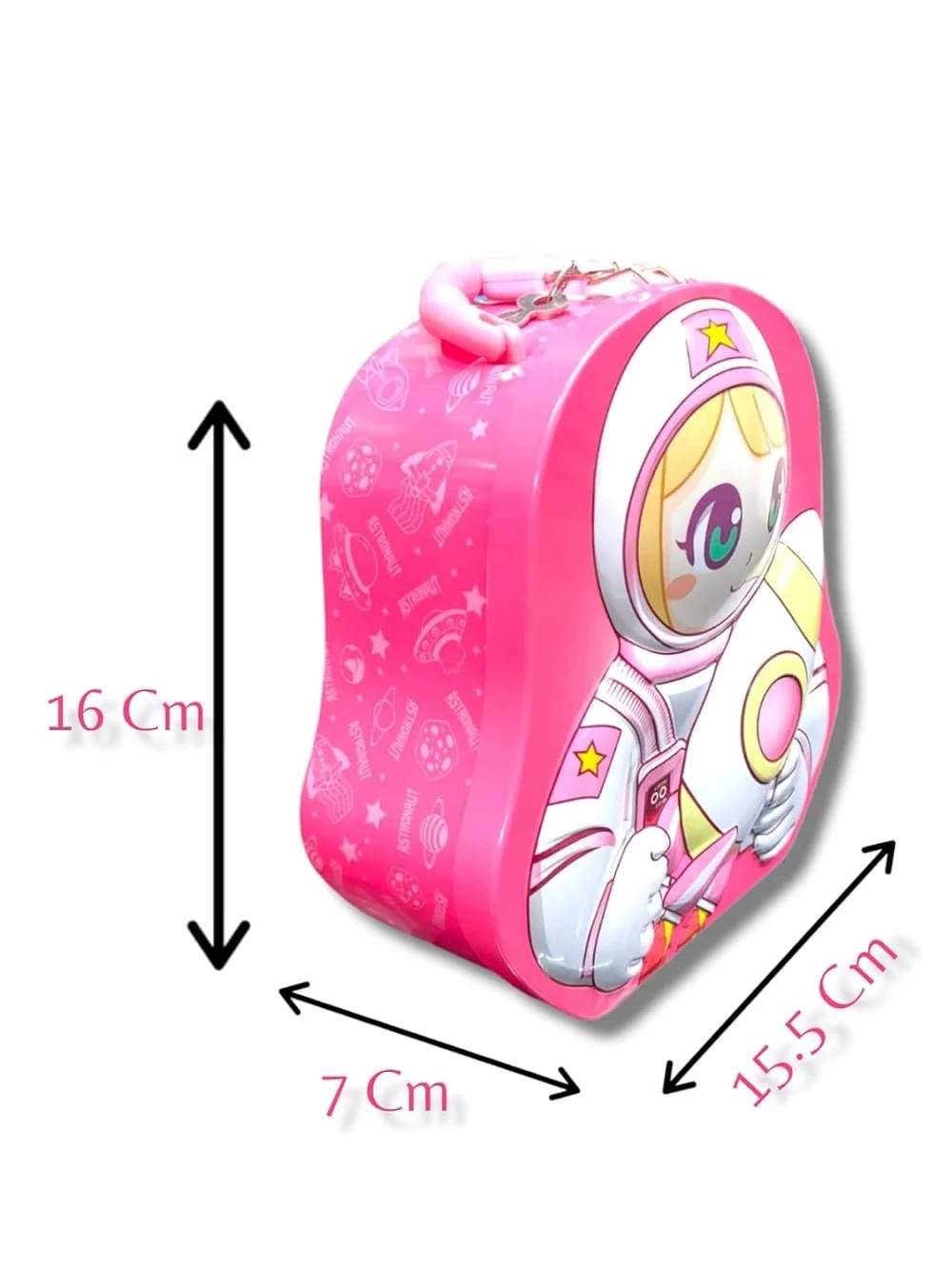 3D Astronaut Metal Coin Box Piggy Bank For Kids (Age 3+) - Image 7
