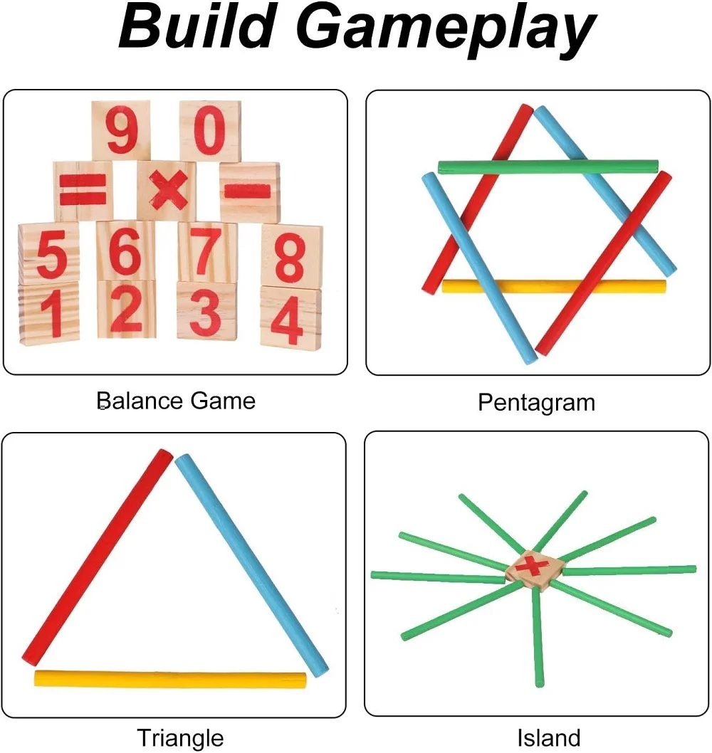 Mathematical Intelligence Stick Wooden Learning Toys for Preschoolers - Image 3