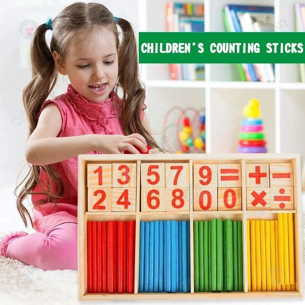 Mathematical Intelligence Stick Wooden Learning Toys for Preschoolers - Image 2