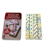 Double Six Dot Dominoes: 28 Piece Set in Tin Case (Age 8+) - Image 2