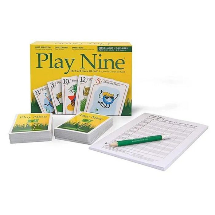 Shopbefikar Play Nine: A Classic Card Game Experience the timeless fun of Play Nine with the Shopbefikar Play Nine Card Game. This classic card game is perfect for families, friends, and anyone who enjoys a competitive challenge. Key Features: Classic Gameplay: Enjoy the simple yet strategic rules of Play Nine. Easy to Learn: Perfect for players of all ages and skill levels. Portable Size: The game comes in a compact size for easy storage and transportation. Social Fun: Play Nine is a great way to connect with friends and family. How to Play: Deal the Cards: Each player is dealt a hand of nine cards. Forming Sequences: Players aim to form sequences of three or more cards of the same suit in numerical order. Laying Down Cards: Players take turns laying down their sequences onto the table. Winning the Game: The first player to lay down all their cards wins the game. Suitable for: All ages Families and friends Card game enthusiasts Challenge your friends and family to a game of Play Nine with the Shopbefikar Play Nine Card Game.