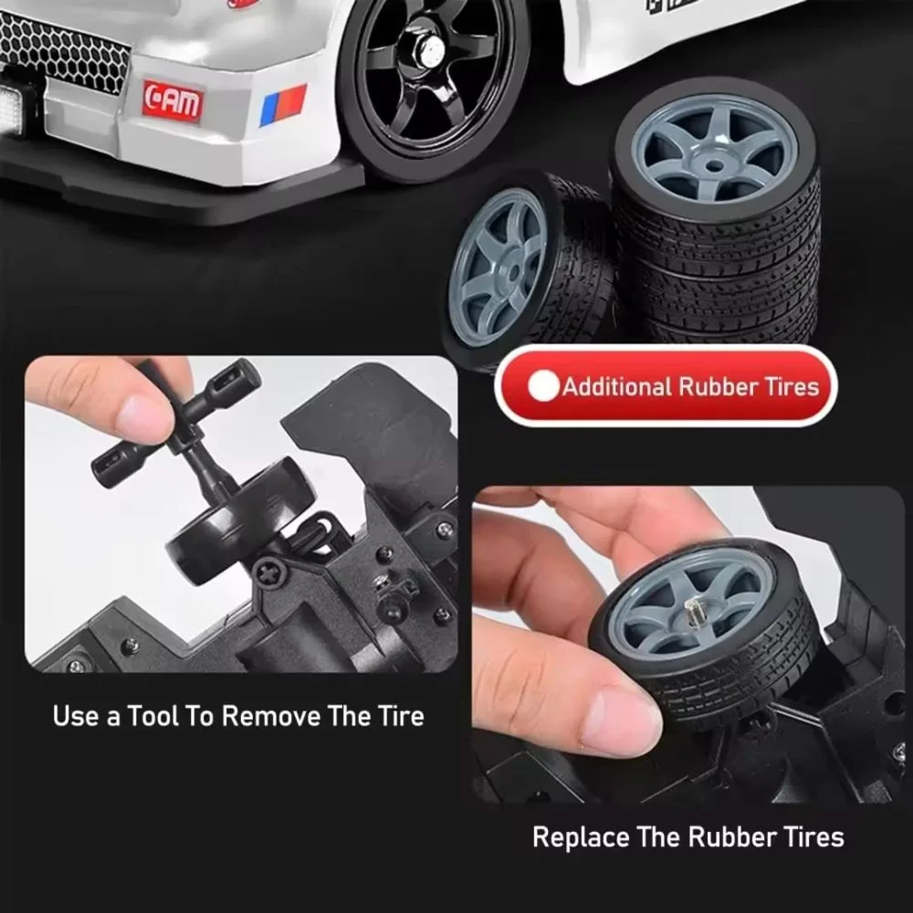 High-Speed RC Drift Car - 2.4GHz 4WD Hobby Racing Car with LED Lights & Drifting Tires - Image 7