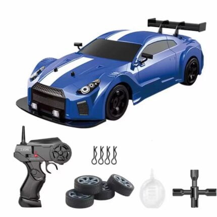 High-Speed Drifting: Shopbefikar RC Car with Interchangeable Tires BLUE COLOUR