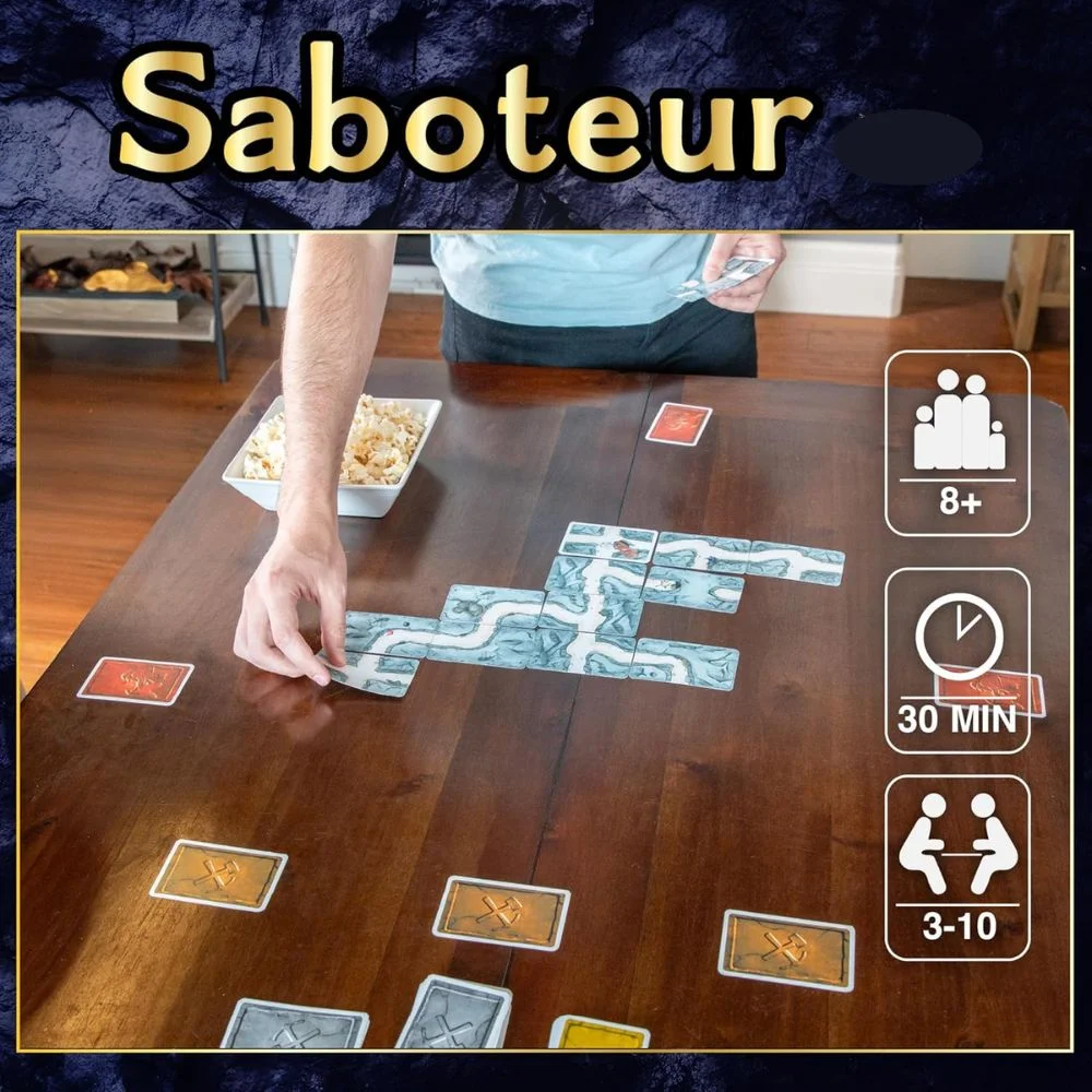 Saboteur Strategy Card Game | Bluffing & Deduction | 3–10 Players | 8+ Years | 30 Min - Image 4