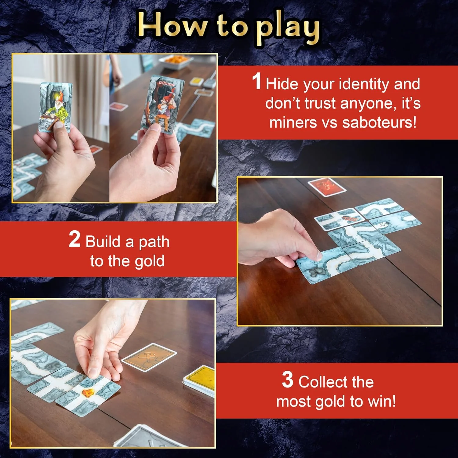 Saboteur Strategy Card Game | Bluffing & Deduction | 3–10 Players | 8+ Years | 30 Min - Image 2