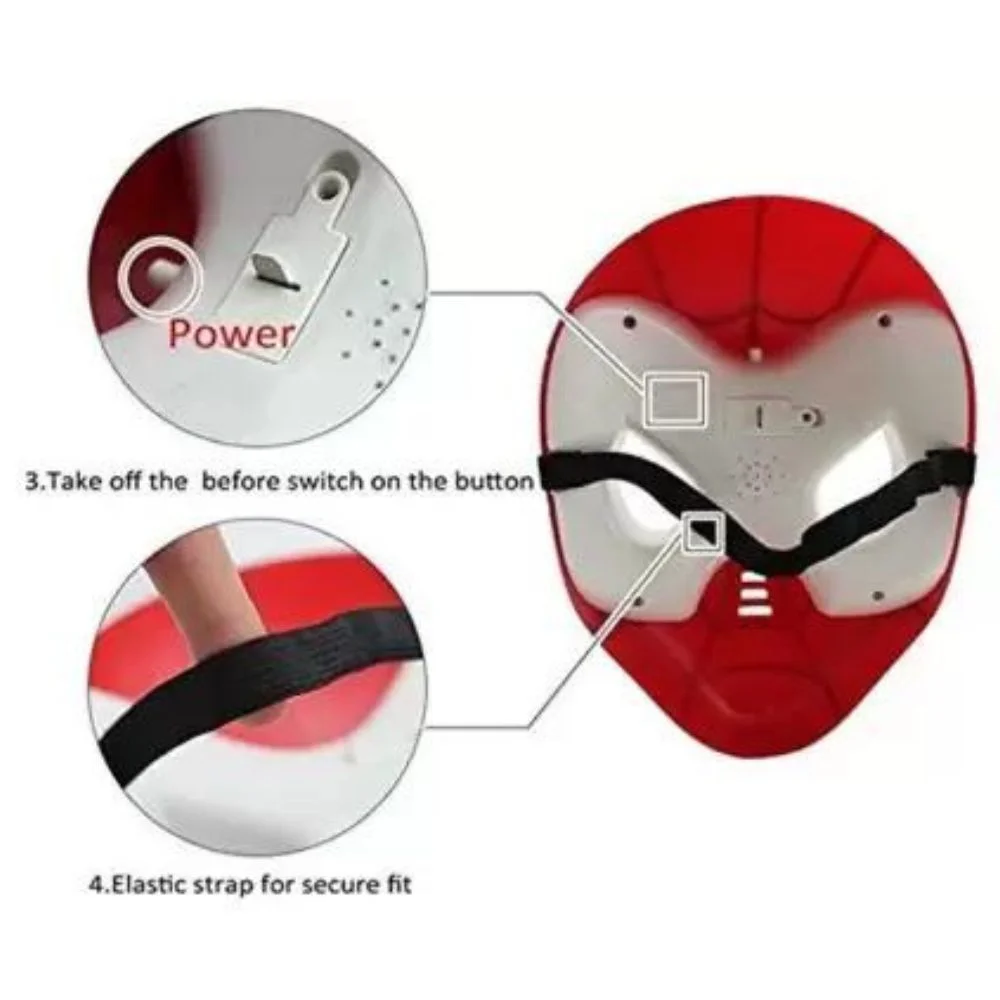 Spider-Man Super Hero Face Mask For Kids with LED Eyes - Image 3