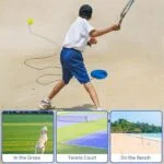 Tennis Trainer Rebound Ball with String | Self Practice Tennis & Cricket Trainer | Fill with Sand or Water - Image 3
