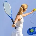 Tennis Trainer Rebound Ball with String | Self Practice Tennis & Cricket Trainer | Fill with Sand or Water - Image 4