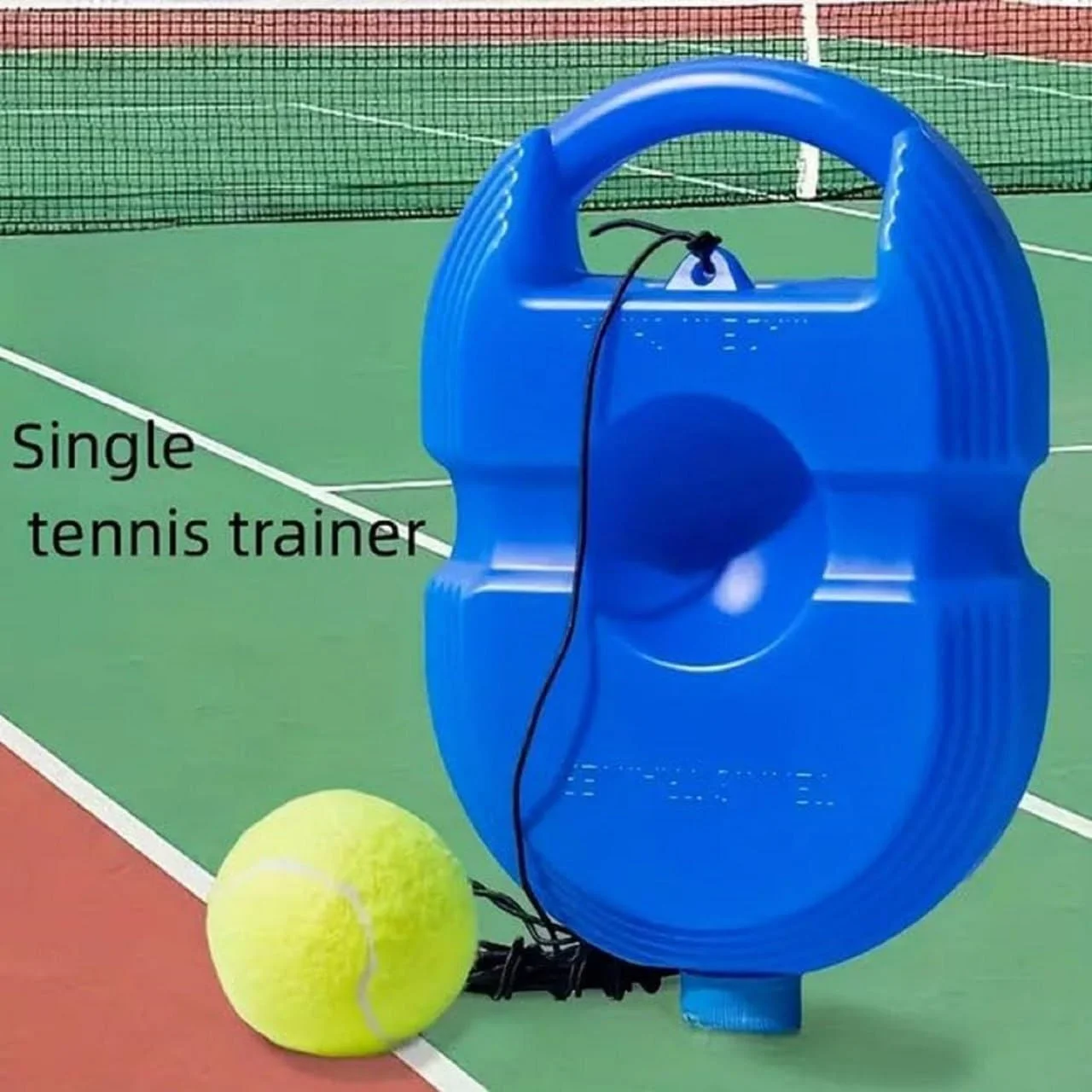 Tennis Trainer Rebound Ball with String | Self Practice Tennis & Cricket Trainer | Fill with Sand or Water - Image 5