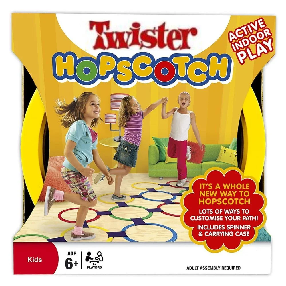 twister hopscotch game (2) Looking for an engaging activity for your kids? Our Twister Hopscotch Ring Game offers hours of fun while helping develop gross motor skills.