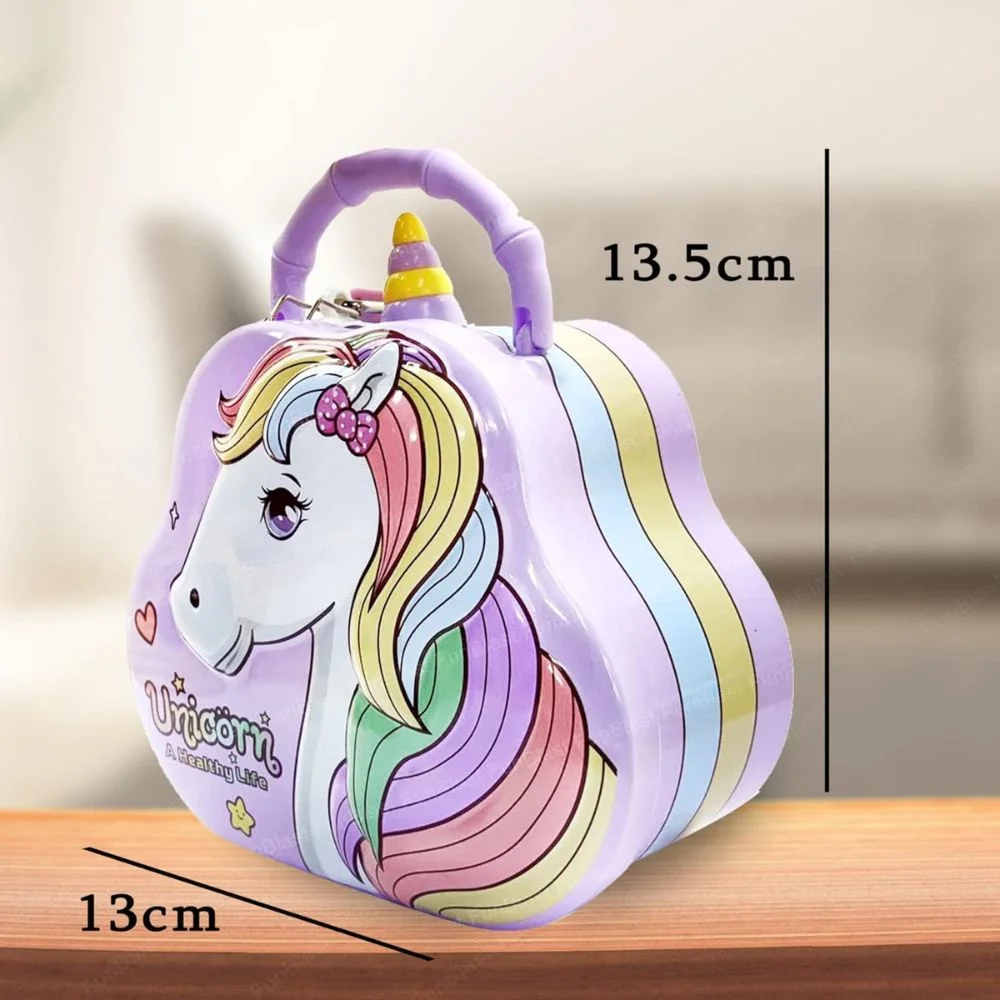 Unicorn Metal coin Box Piggy Bank with Key & Lock - Image 5