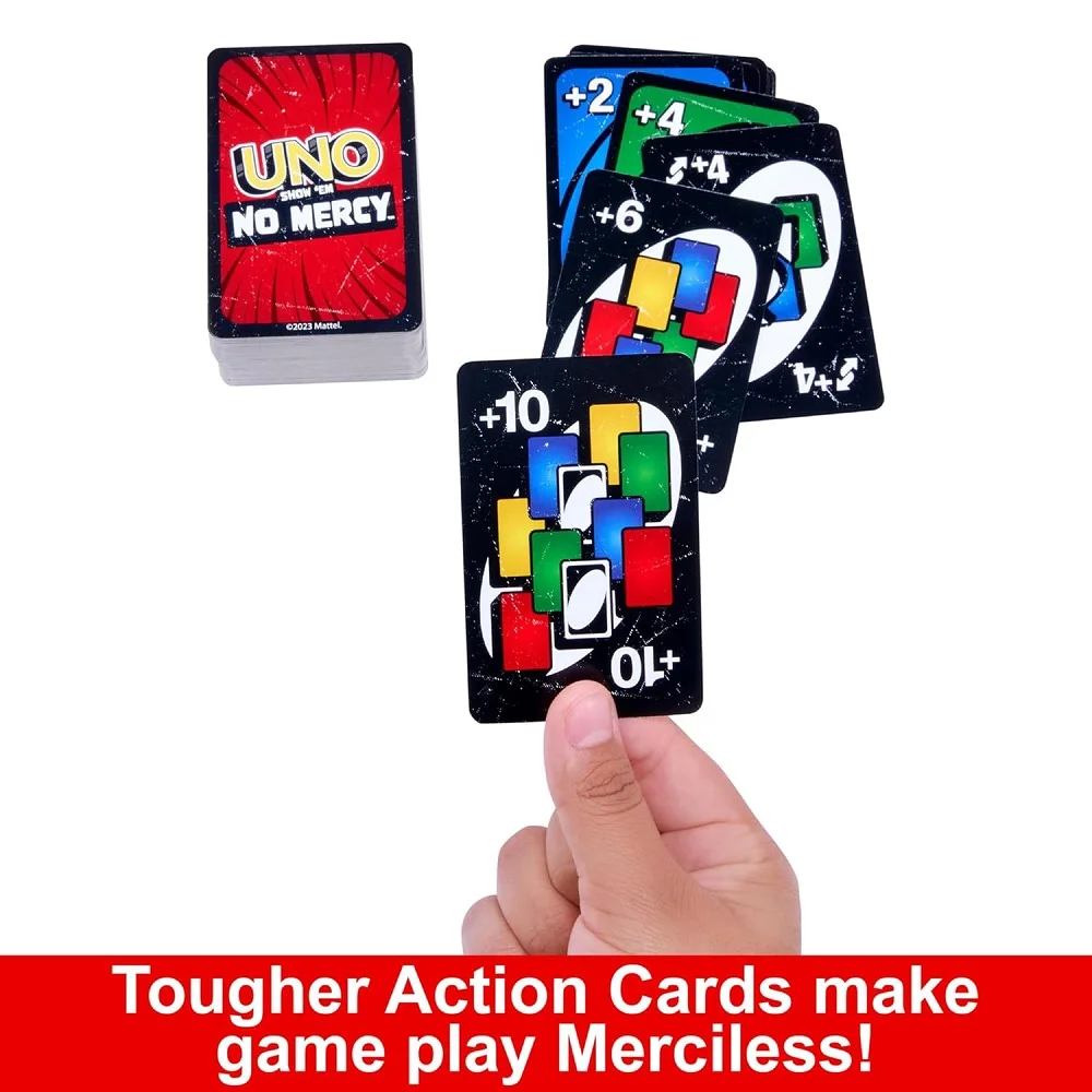 UNO No Mercy Card Game – Tough New Rules, Endless Fun for Game Nights -168 Cards - Image 3