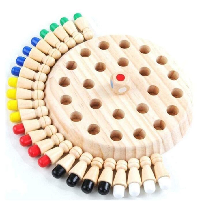 Educational and Engaging: Wooden Memory Match Stick Chess Game