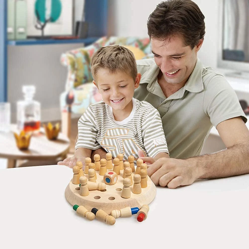 Wooden Memory Match Stick Chess Game (Age 3+) - Image 8