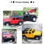 Diecast Metal 1:36 Scale Jeep Wrangler Model Car - Image 3